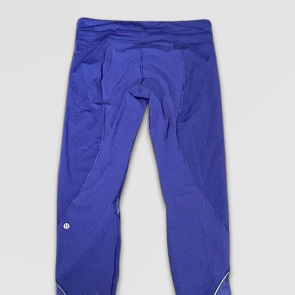 Lululemon Inspire Tight II Run Leggings Mesh Leg Panels Cobalt Blue Women’s 10 - Picture 4 of 7